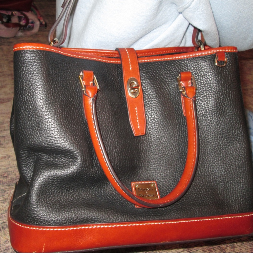 Dooney & Bourke Black Pebbled Leather Tote Bag